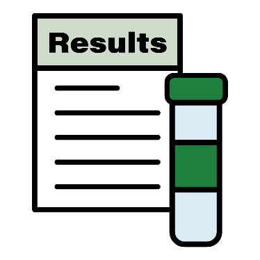 Results document with a test tube
