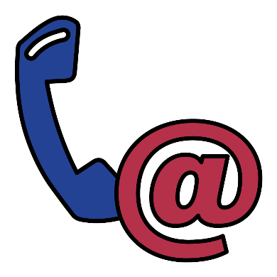 A phone and email address symbol