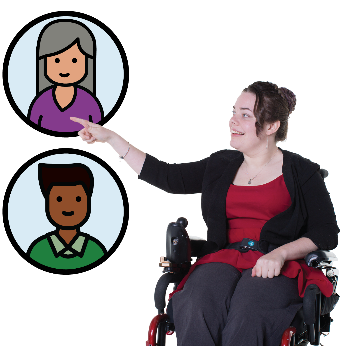 A woman with disability choosing a guardian