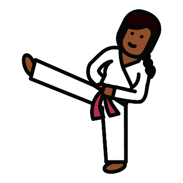Woman doing karate