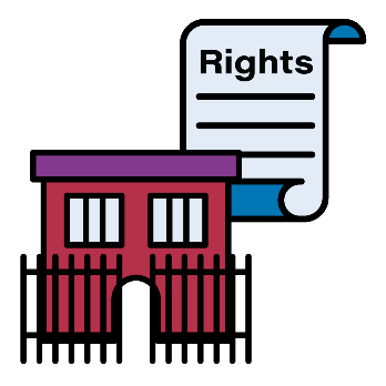 Icon of a prison and a rights document
