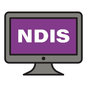 Computer screen with text: 'NDIS'