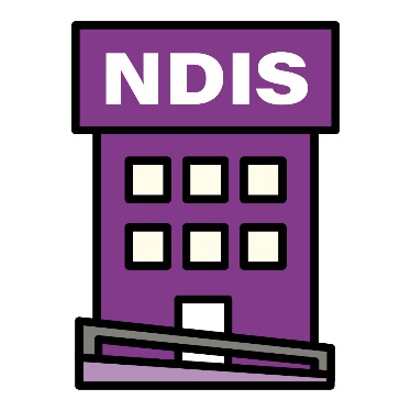 Purple building with text: 'NDIS.'
